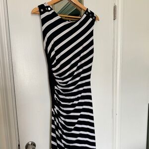 White House Black Market - striped sleeveless ruched dress - 10
